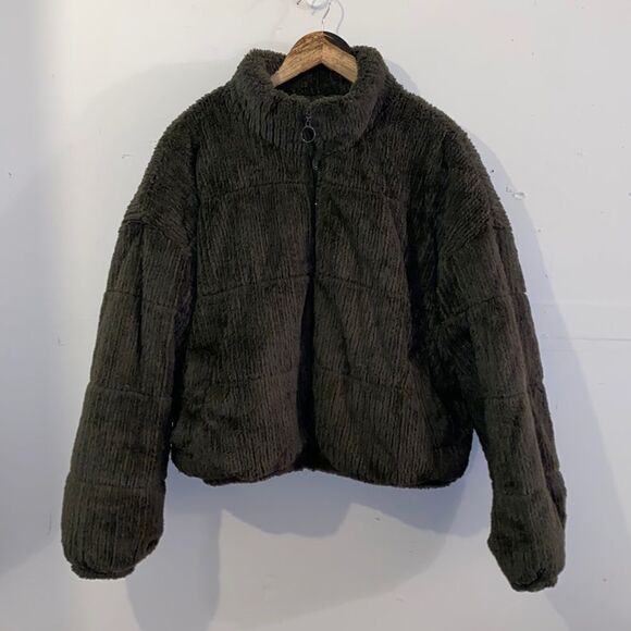 Wild Fable Faux Fur Puffer Jacket XL - Picture 1 of 6
